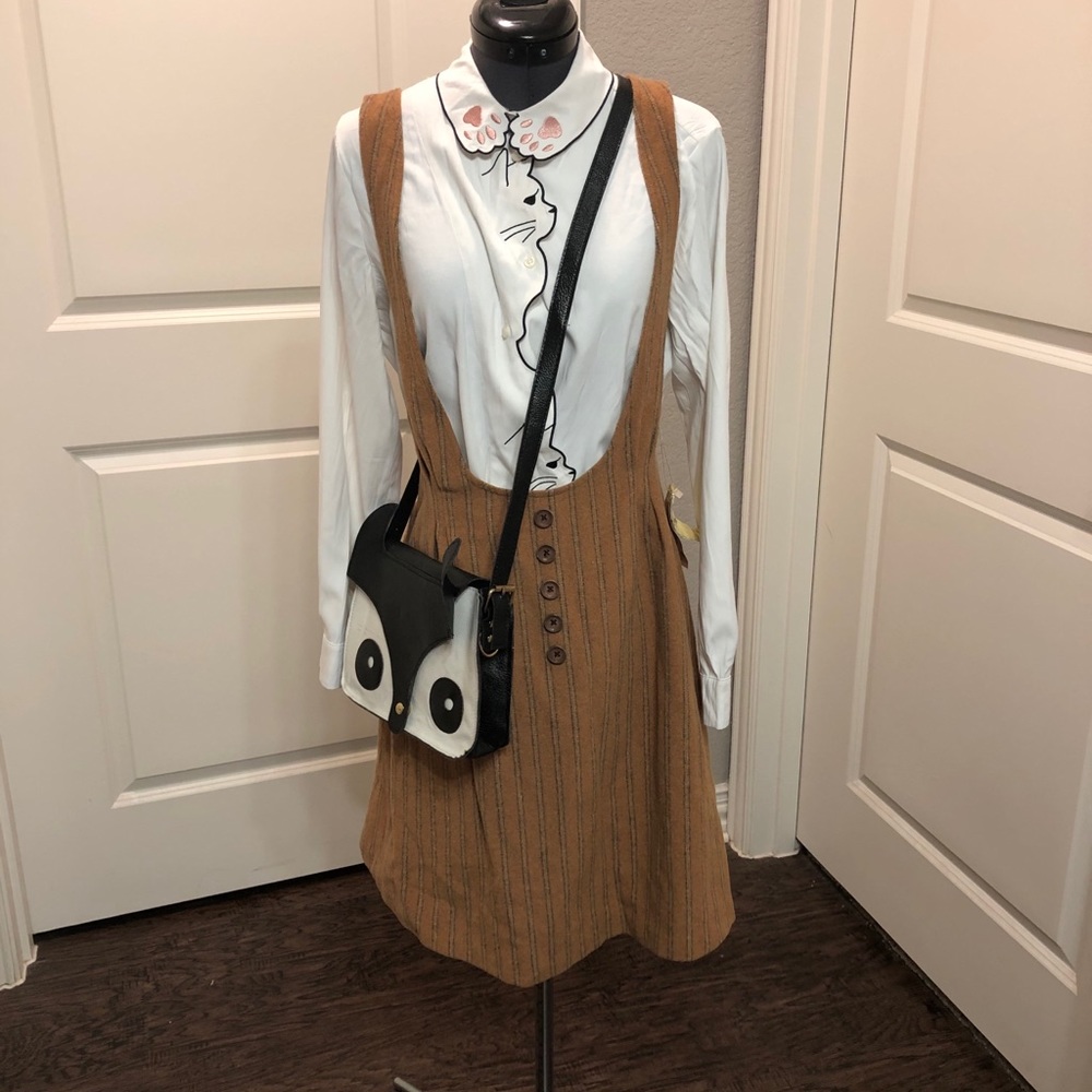 Miss Patina Striped Pinafore Dress - Picture 3 of 5